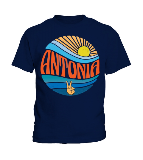 Antonia Shirt Vintage Sunset Antonia Groovy Tie Kids T-Shirt