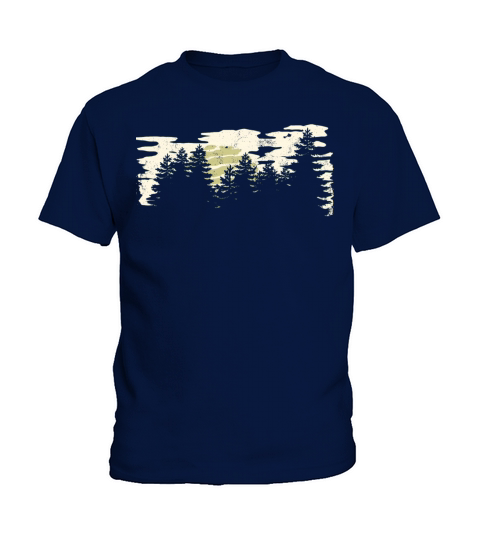 Dark Forest Nature Winter Vintage Kids T-Shirt