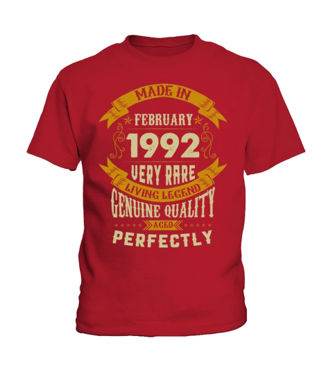 February 1992 Vintage Birthday Present Kids T-Shirt