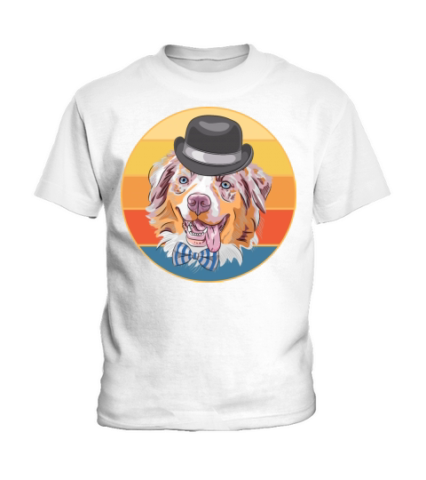 German Shepherd Dog Breed Vintage Retro Sunset Kids T-Shirt