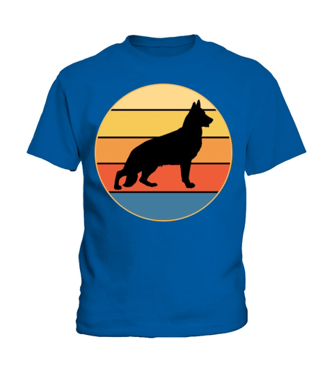 German Shepherd Dog Breed Vintage Retro Sunset Kids T-Shirt