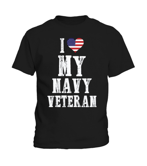 Independence Day" I Love my Navy Veteran" Kids T-Shirt