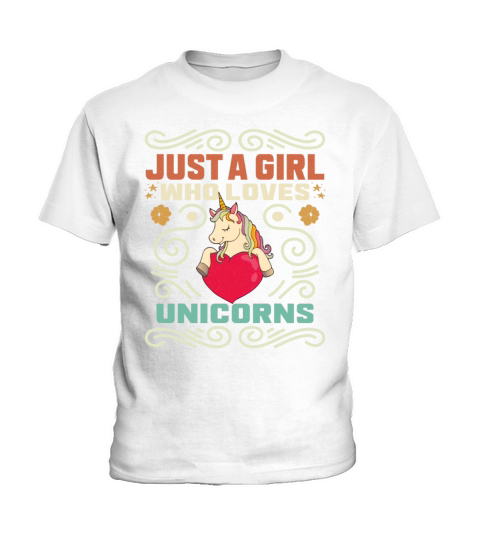Just a girl who loves unicorns - funny quote Kids T-Shirt