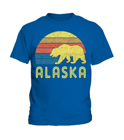 Retro Alaska With A Vintage Design And A Bear Kids T-Shirt