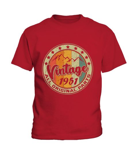 Vintage 1951 Retro 71 Year Old Gift 71st Birthday Kids T-Shirt