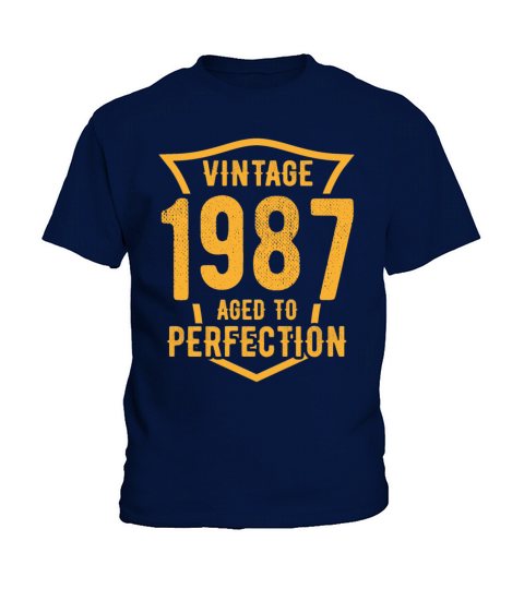 Vintage 1987 Aged To Perfection 36th Birthday Kids T-Shirt