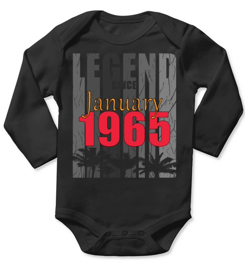 1965 January vintage birthday Long Sleeve Baby One-Piece