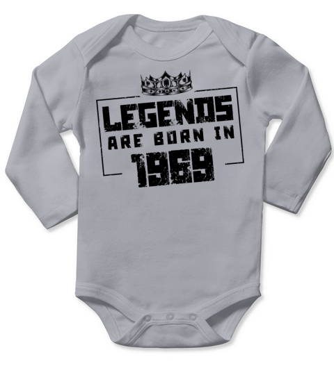 1969 legends born in Long Sleeve Baby One-Piece