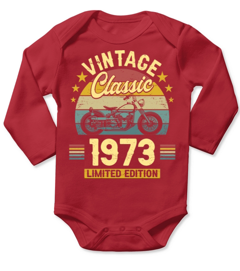 1973 50 Years Old Vintage 50th Birthday Long Sleeve Baby One-Piece