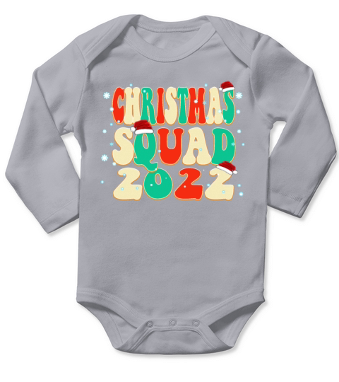 2022 Christmas Squad Family Xmas Pajamas Long Sleeve Baby One-Piece