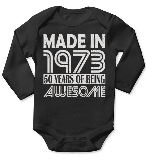 50th birthday vintage 1973 50 years Long Sleeve Baby One-Piece