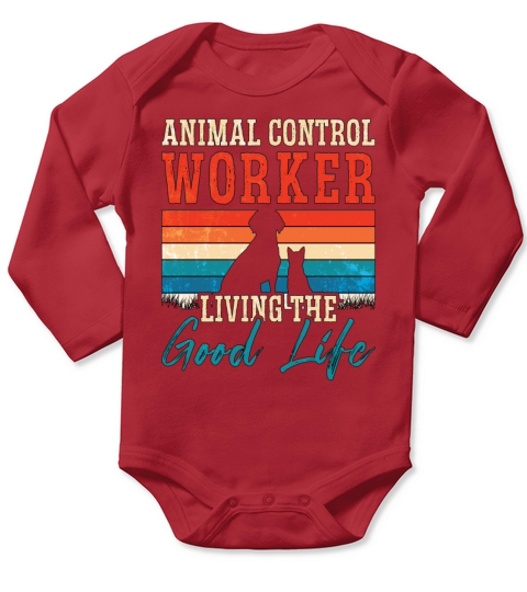 Animal Officer Animal Control Worker Retro Catcher Long Sleeve Baby One-Piece