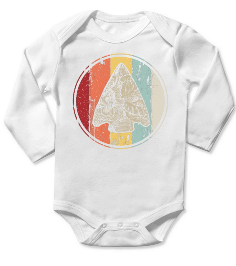 Funny Arrowhead Collecting Vintage Look Gifts Long Sleeve Baby One-Piece