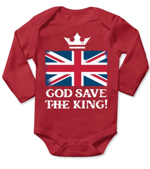 God Save the King Charles III Coronation 2023 Long Sleeve Baby One-Piece
