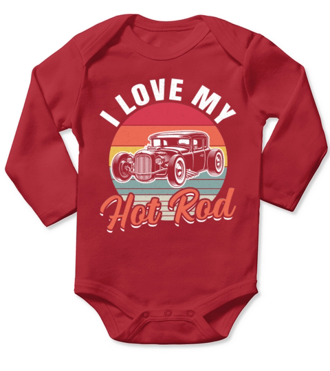 Hot Rod Dad Classic Car Dad Vintage Hotrod Long Sleeve Baby One-Piece