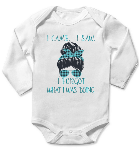 I came I saw I forgot Long Sleeve Baby One-Piece