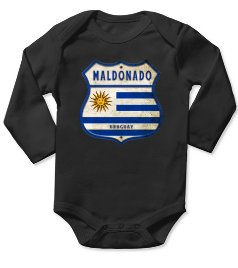 Maldonado Uruguay Vintage Design Long Sleeve Baby One-Piece