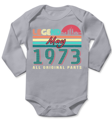 May 1973 Vintage Long Sleeve Baby One-Piece