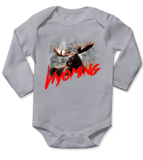 moose Long Sleeve Baby One-Piece