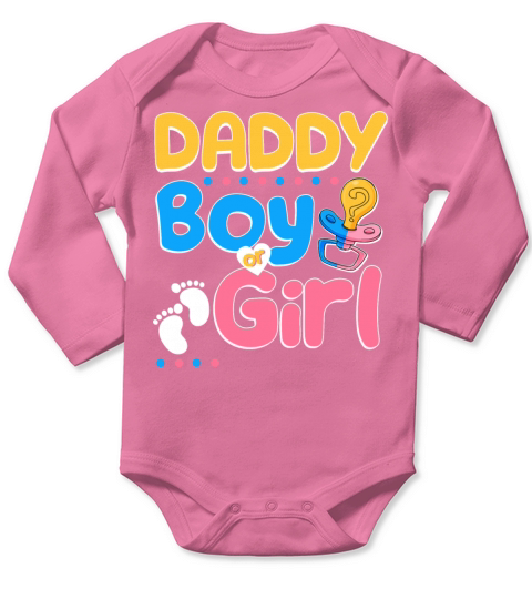 Pink or Blue Daddy Loves You Best Dad Ever Long Sleeve Baby One-Piece