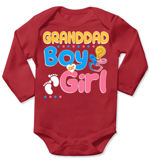 Pink or Blue Granddad Loves You Best Grandpa Ever Long Sleeve Baby One-Piece