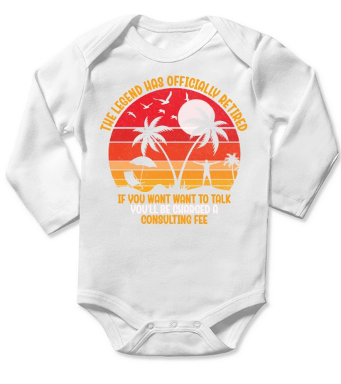 The Legend Has Officially Retired Long Sleeve Baby One-Piece