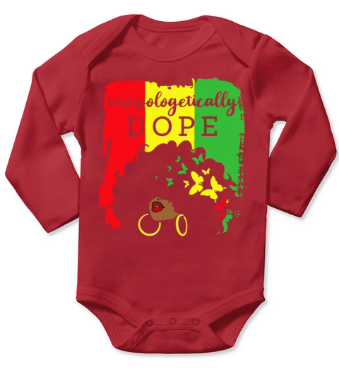 Unapologetically Dope Black History Month African Long Sleeve Baby One-Piece