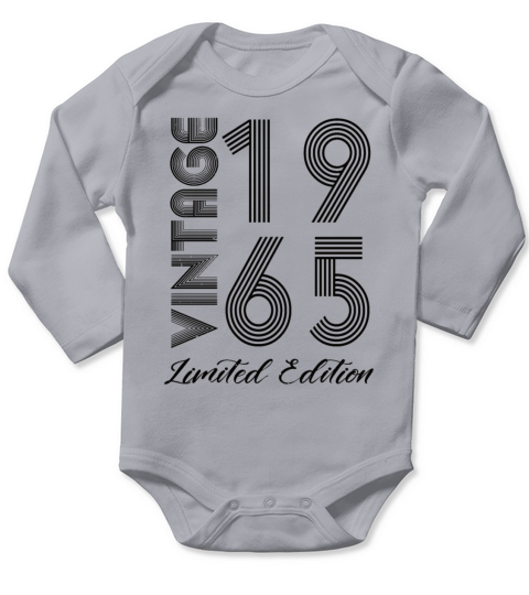 Vintage 1965 Vintage Birthday Retro Vintage Long Sleeve Baby One-Piece