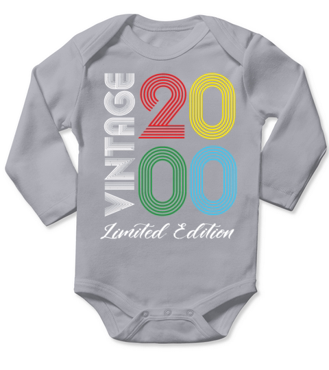 Vintage 2000 Vintage Birthday Retro Vintage Long Sleeve Baby One-Piece