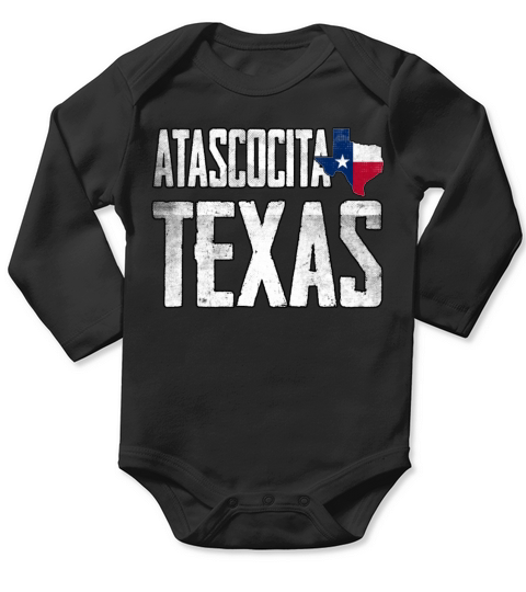 Vintage Atascocita Texas Flag Long Sleeve Baby One-Piece