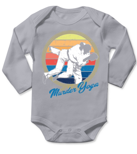 Vintage Brazilian Jiu-Jitsu Funny Murder Yoga Long Sleeve Baby One-Piece