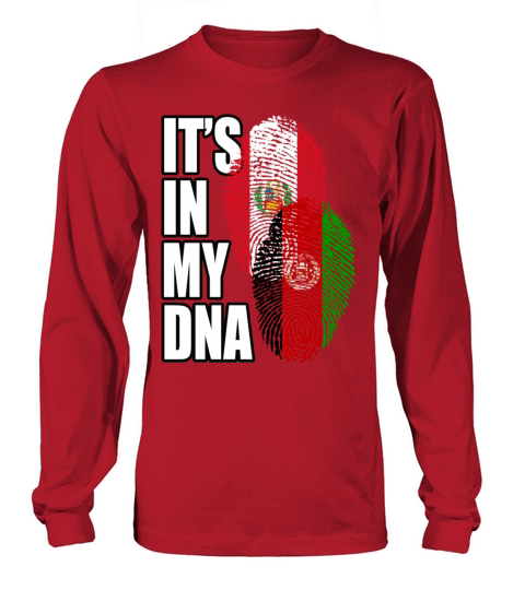 Afghan And Peruvian Mix Heritage DNA Flag Long sleeved Unisex