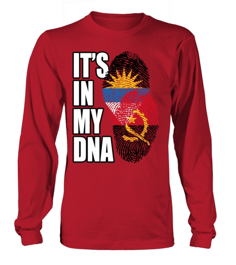 Angolan And Antiguan Mix Heritage DNA Flag Long sleeved Unisex