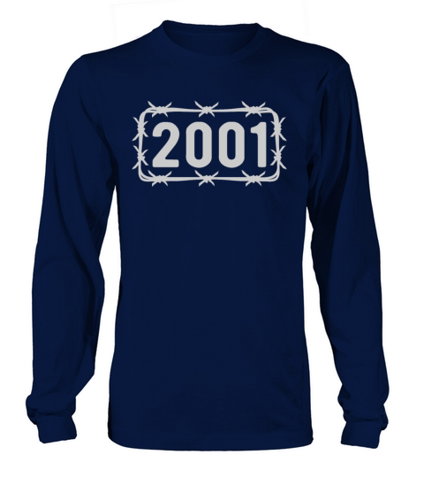 Birthday Vintage 2001 Barbed Wire Long sleeved Unisex