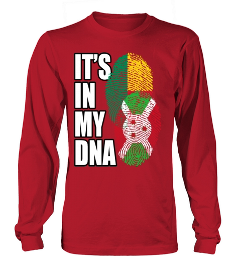 Burundian And Benin Mix Heritage DNA Flag Long sleeved Unisex