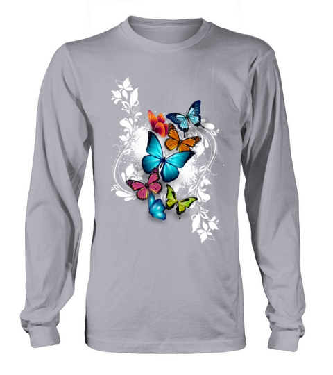 Butterfly Animal Color Colorful Splash Ornaments Long sleeved Unisex