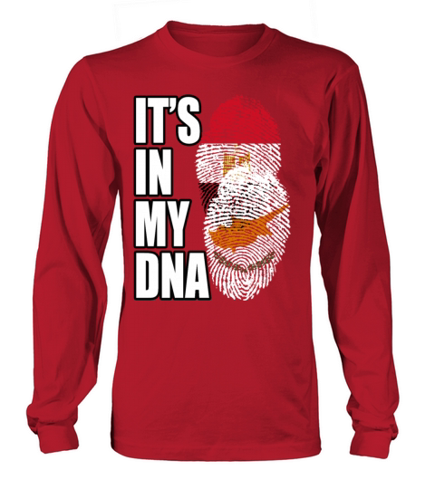 Cypriot And Egyptian Mix Heritage DNA Flag Long sleeved Unisex