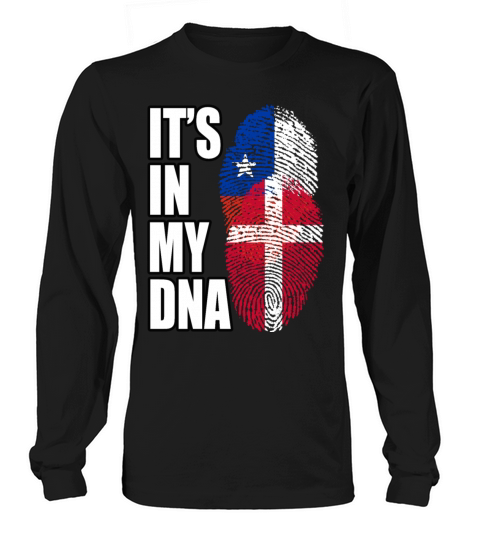 Danish And Chilean Mix Heritage DNA Flag Long sleeved Unisex