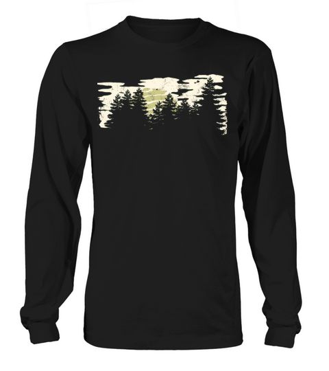 Dark Forest Nature Winter Vintage Long sleeved Unisex