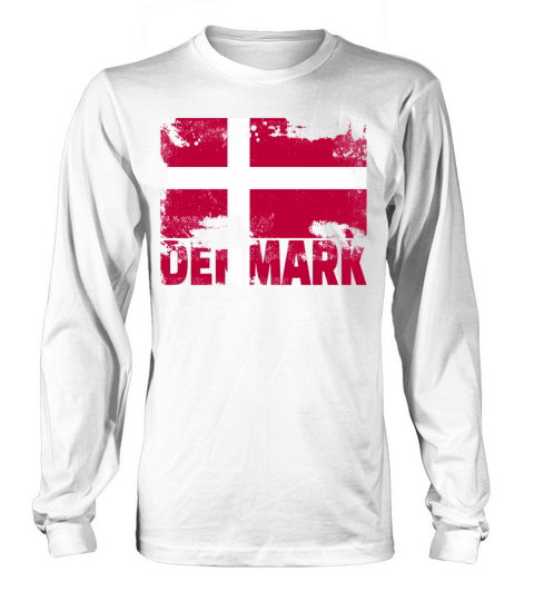 Denmark Flag Vintage Distressed Danish Grunge Trav Long sleeved Unisex