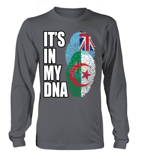 Fijian And Algerian Mix Heritage DNA Flag Long sleeved Unisex