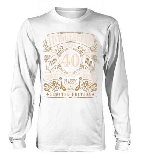 Retro Vintage Birth Whiskey Age 40 Years Old Long sleeved Unisex