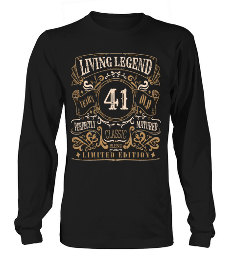 Retro Vintage Birth Whiskey Age 41 Years Old Long sleeved Unisex