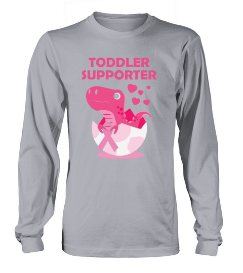 Toddler Supporter T-Rex Breast Cancer Month Long sleeved Unisex