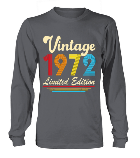 Vintage 1972 50th Birthday Fiftieth Gift Long sleeved Unisex