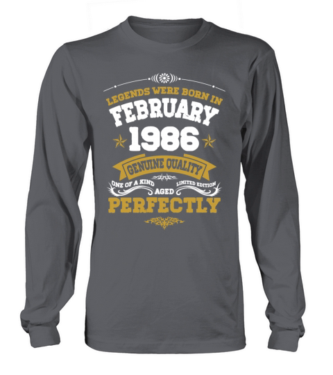 Vintage Aged To Perfection Ferbuary 1986 Long sleeved Unisex