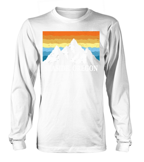 Vintage Seaside Oregon Mountain Hiking Souvenir Pr Long sleeved Unisex