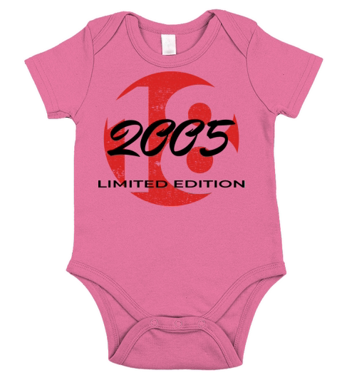 18th birthday boys girls 18 years 2005 vintage Short Sleeve Baby One-Piece