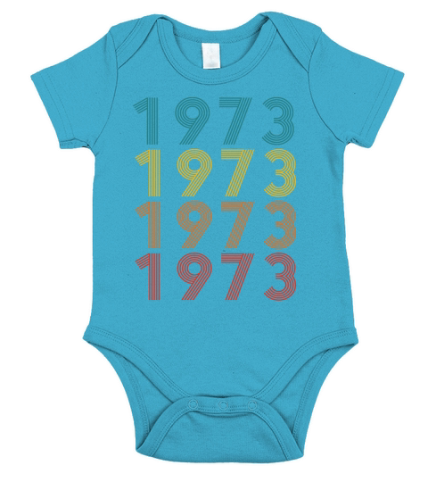 50th birthday vintage 1973 retro vintage style Short Sleeve Baby One-Piece