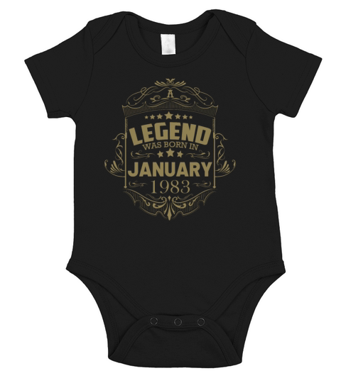 A legend was born in January 1983 Short Sleeve Baby One-Piece